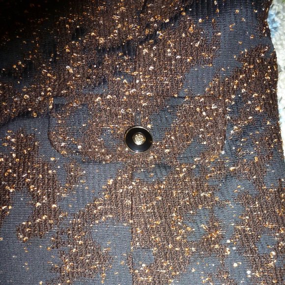 Dana Buchman Elegant Full Zip Linen Blazer Jacket w/ Snap Pockets XL - Picture 10 of 10